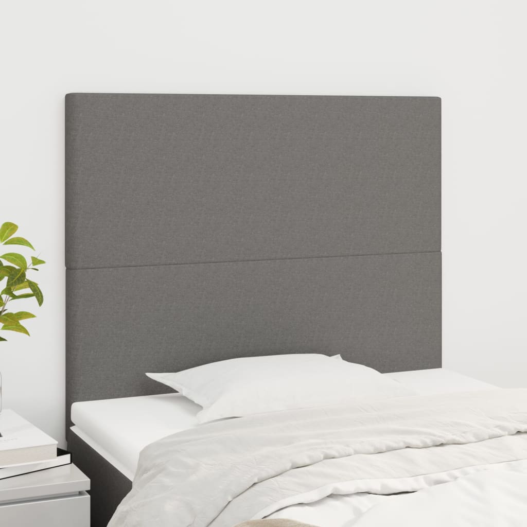 Uzglavlje tamno sivo 80x5x118/128 cm tkanina