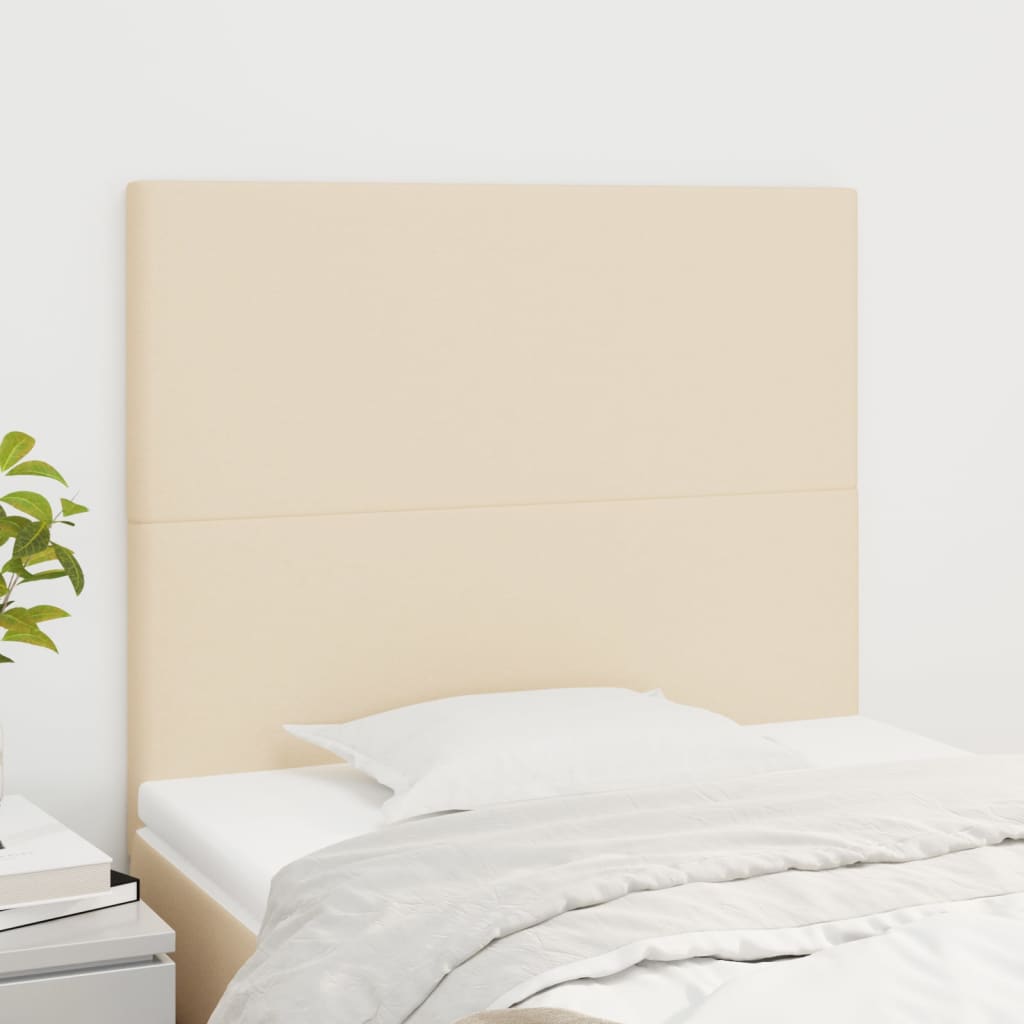 Uzglavlje krem boje 80x5x118/128 cm tkanina