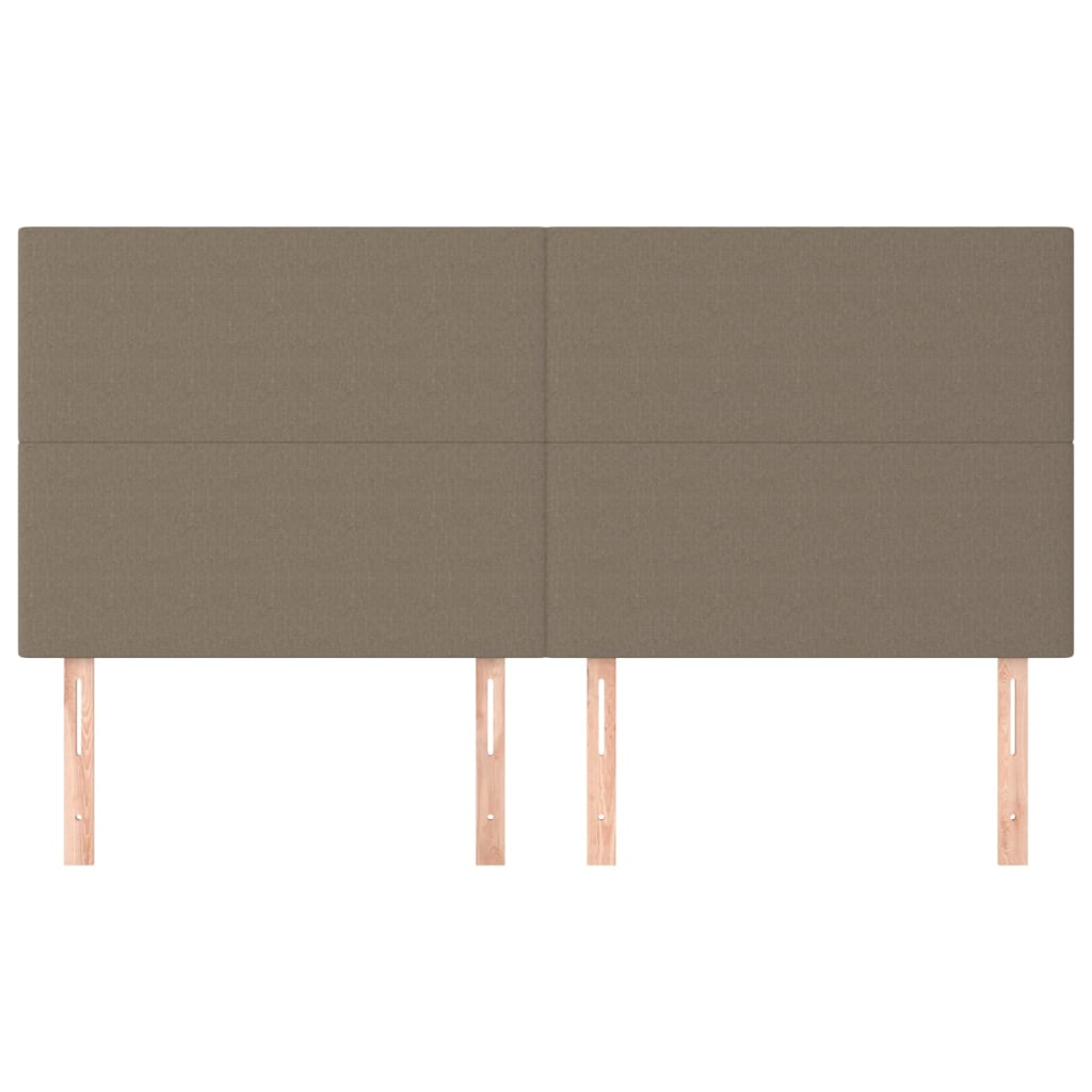 Uzglavlje boje taupe 160x5x118/128 cm tkanina