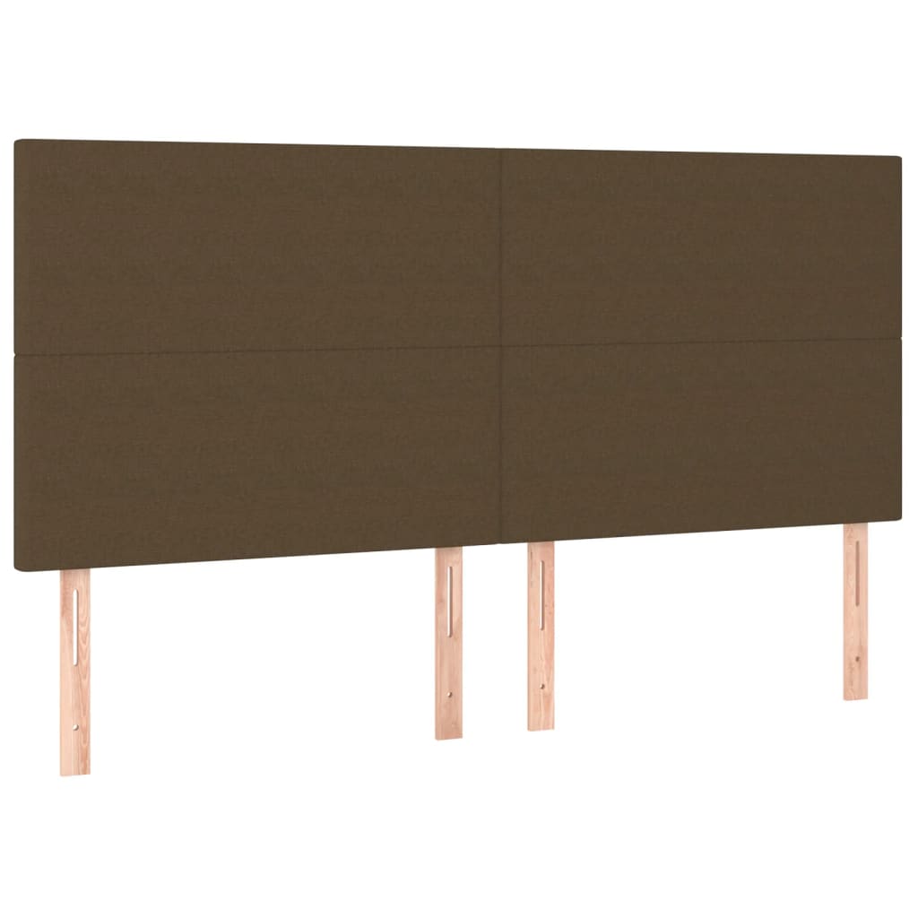 Uzglavlje tamnosmeđe 180x5x118/128 cm tkanina