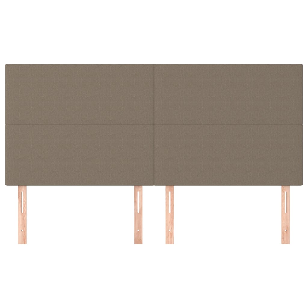 Uzglavlje boje taupe 180x5x118/128 cm tkanina