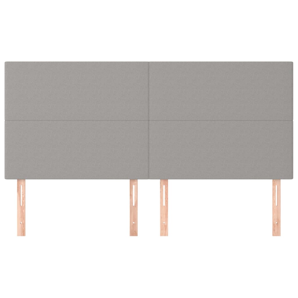 Uzglavlje svijetlosivo 200x5x118/128 cm tkanina