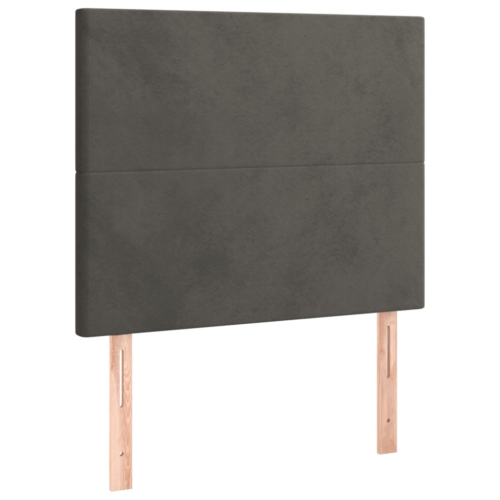 Uzglavlje tamno sivo 80x5x118/128 cm baršunasto