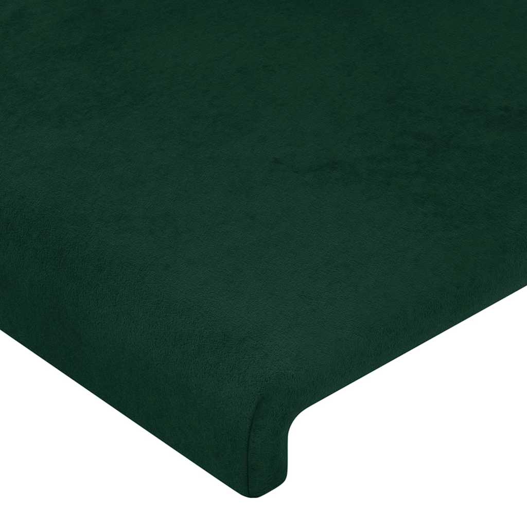 Uzglavlje tamnozeleno 80x5x118/128 cm baršunasto