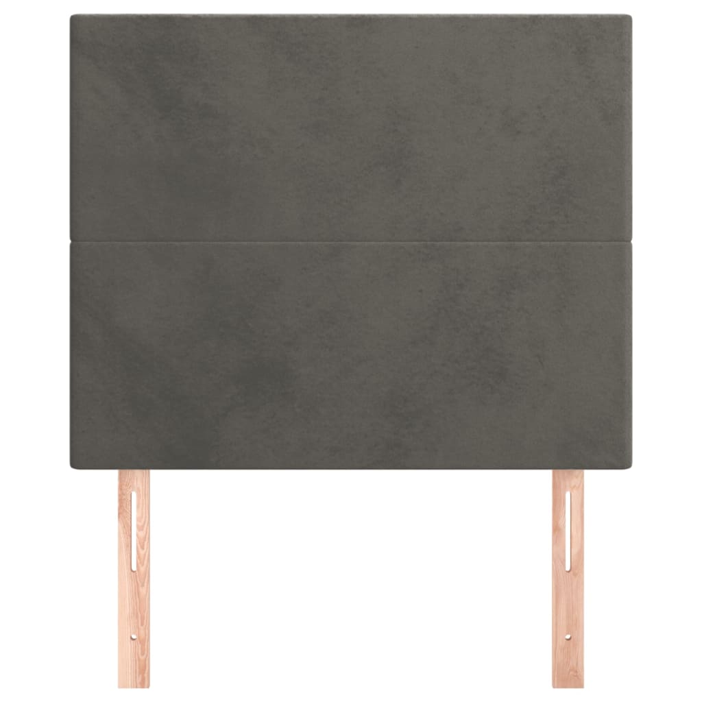 Uzglavlje tamno sivo 100x5x118/128 cm baršunasto