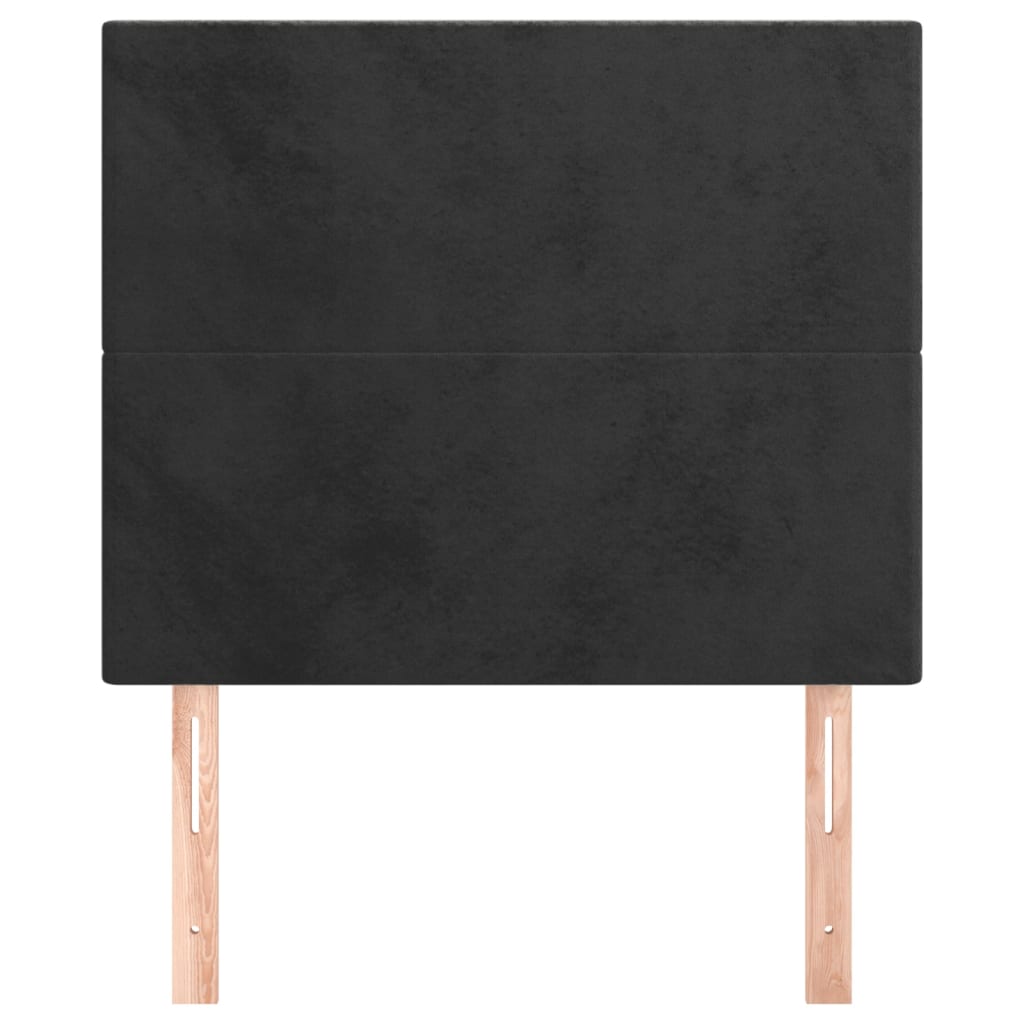 Uzglavlje crno 100x5x118/128 cm baršunasto