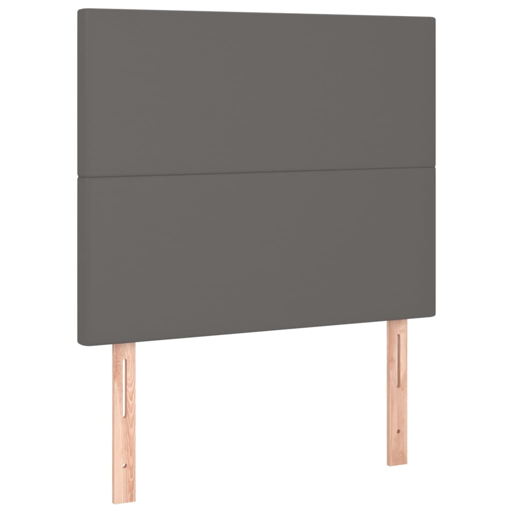 Uzglavlje sivo 80x5x118/128 cm umjetna koža