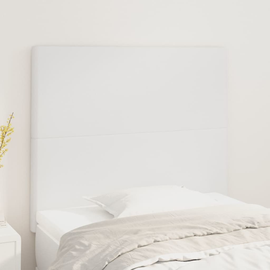Uzglavlje Bijelo 90x5x118/128 cm Imitacija kože