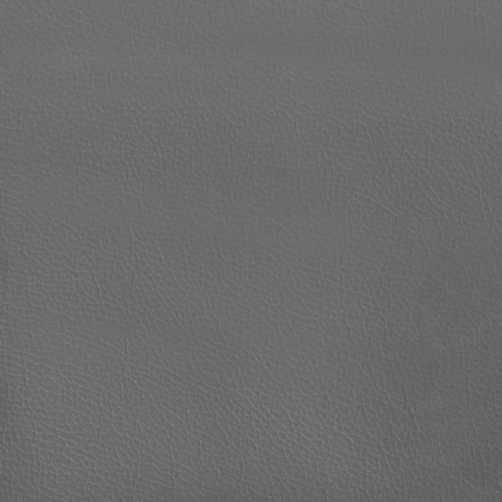 Uzglavlje sivo 144x5x118/128 cm umjetna koža