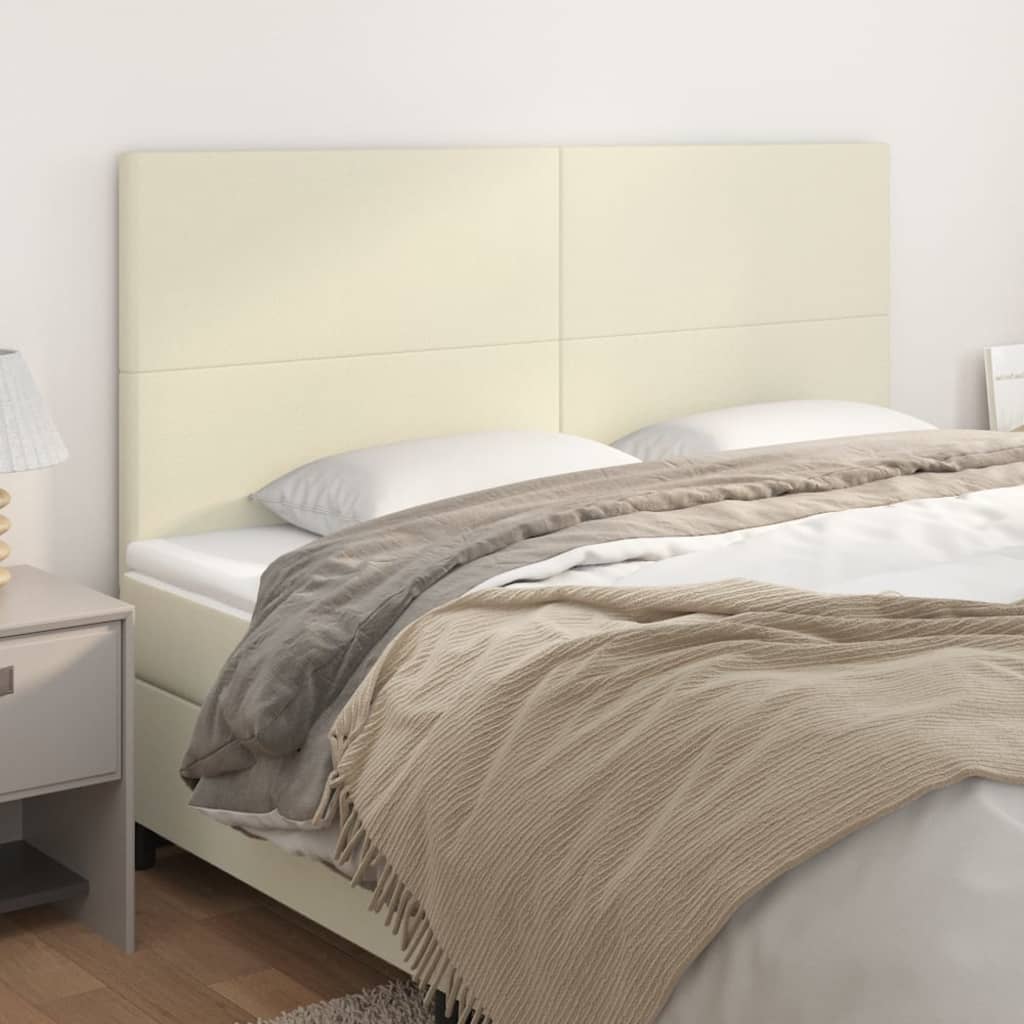 Uzglavlje krem boje 180x5x118/128 cm umjetna koža
