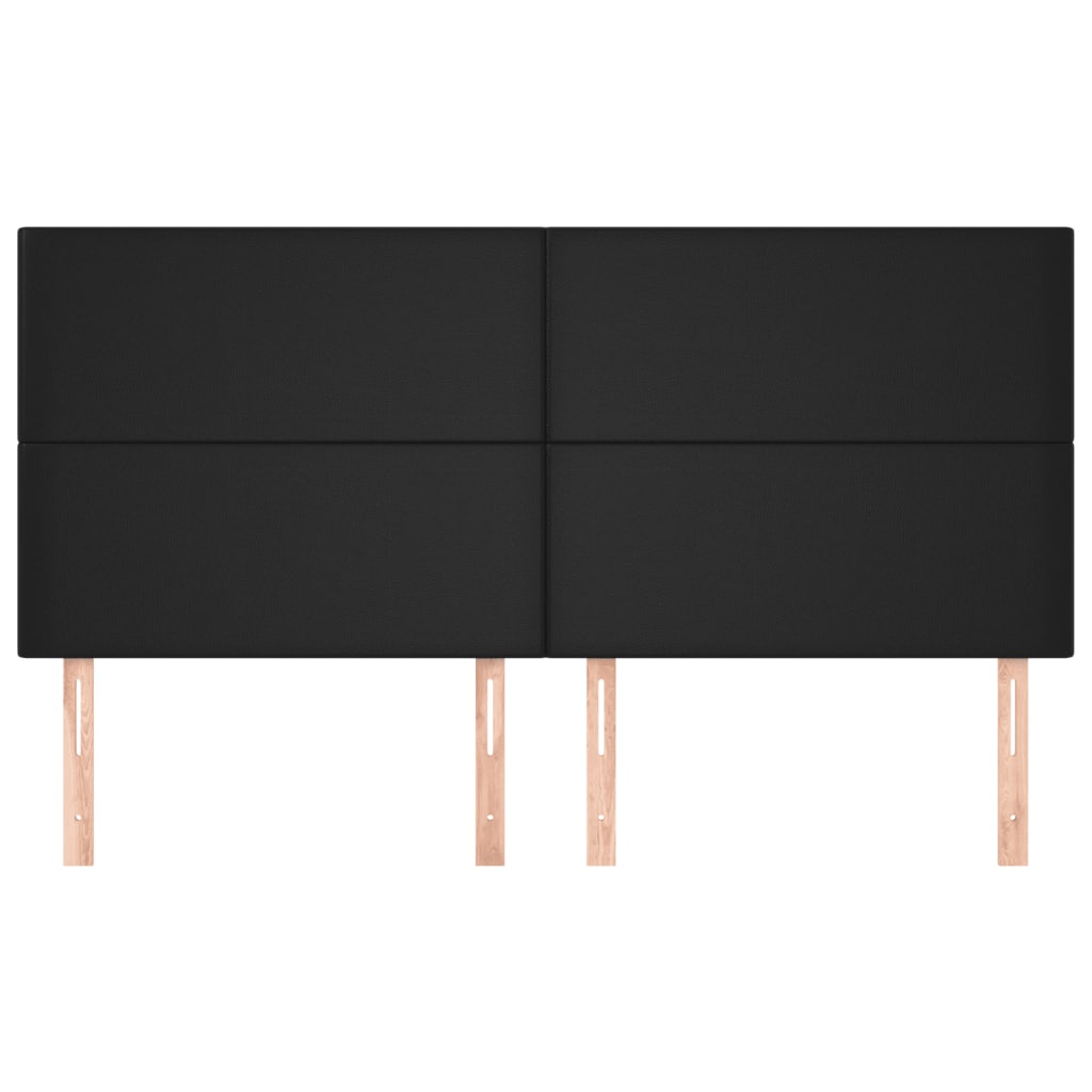 Uzglavlje Crno 200x5x118/128 cm Imitacija kože