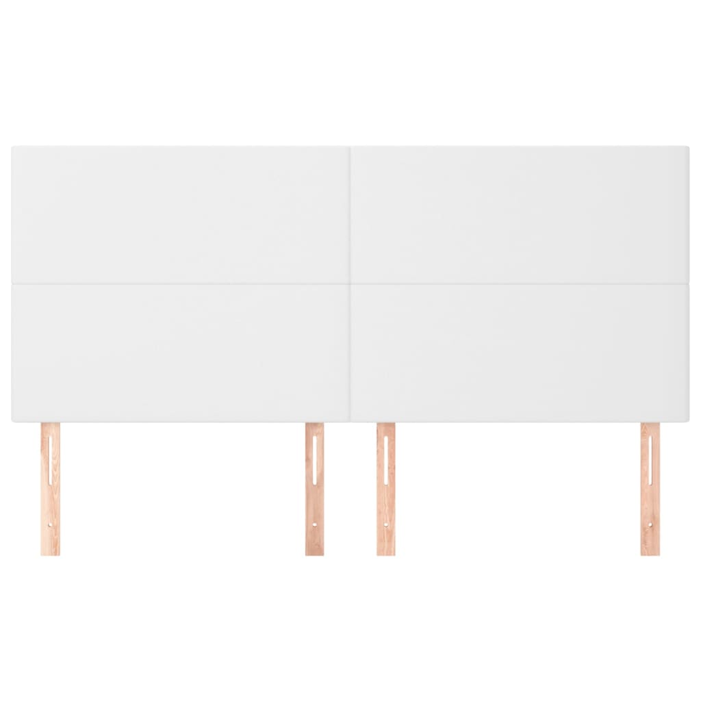 Uzglavlje Bijelo 200x5x118/128 cm Imitacija kože