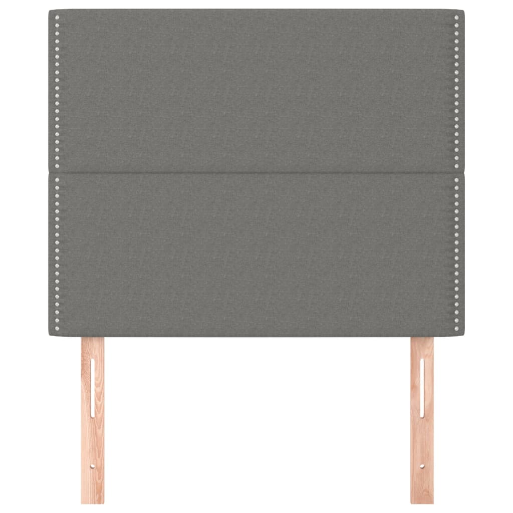 Uzglavlje tamno sivo 90x5x118/128 cm tkanina