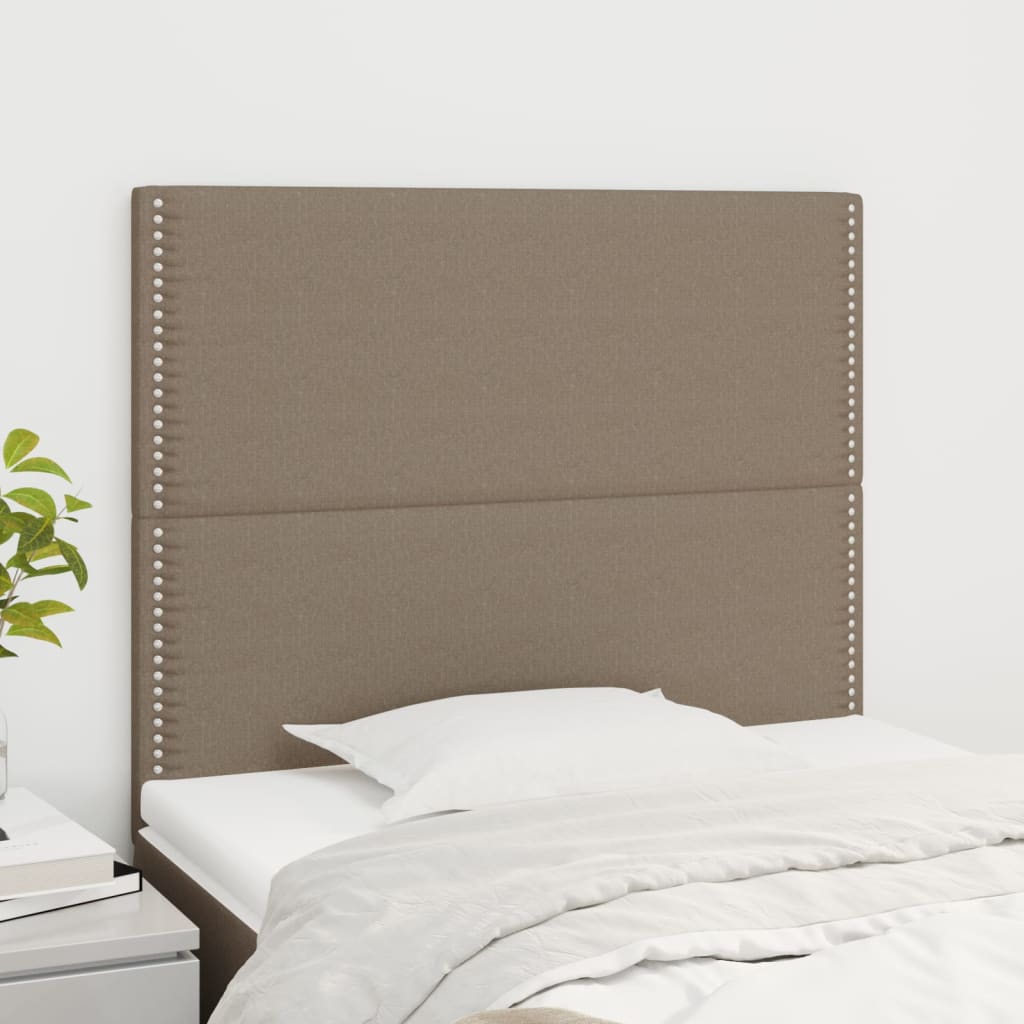 Uzglavlje boje taupe 90x5x118/128 cm tkanina