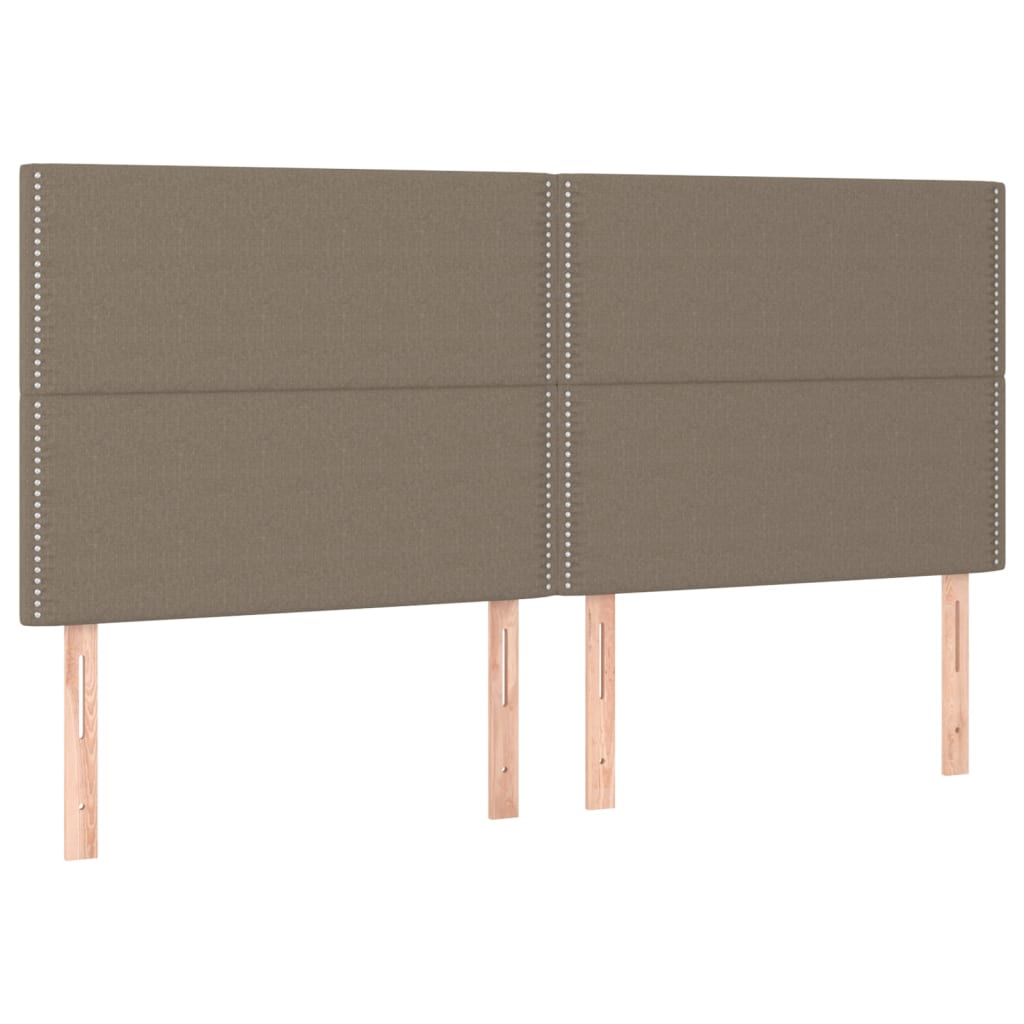 Uzglavlje boje taupe 200x5x118/128 cm tkanina