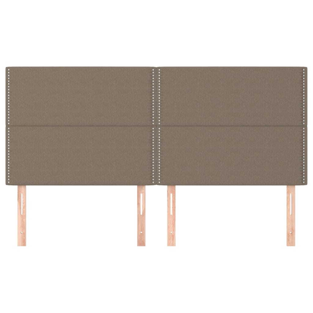 Uzglavlje boje taupe 200x5x118/128 cm tkanina