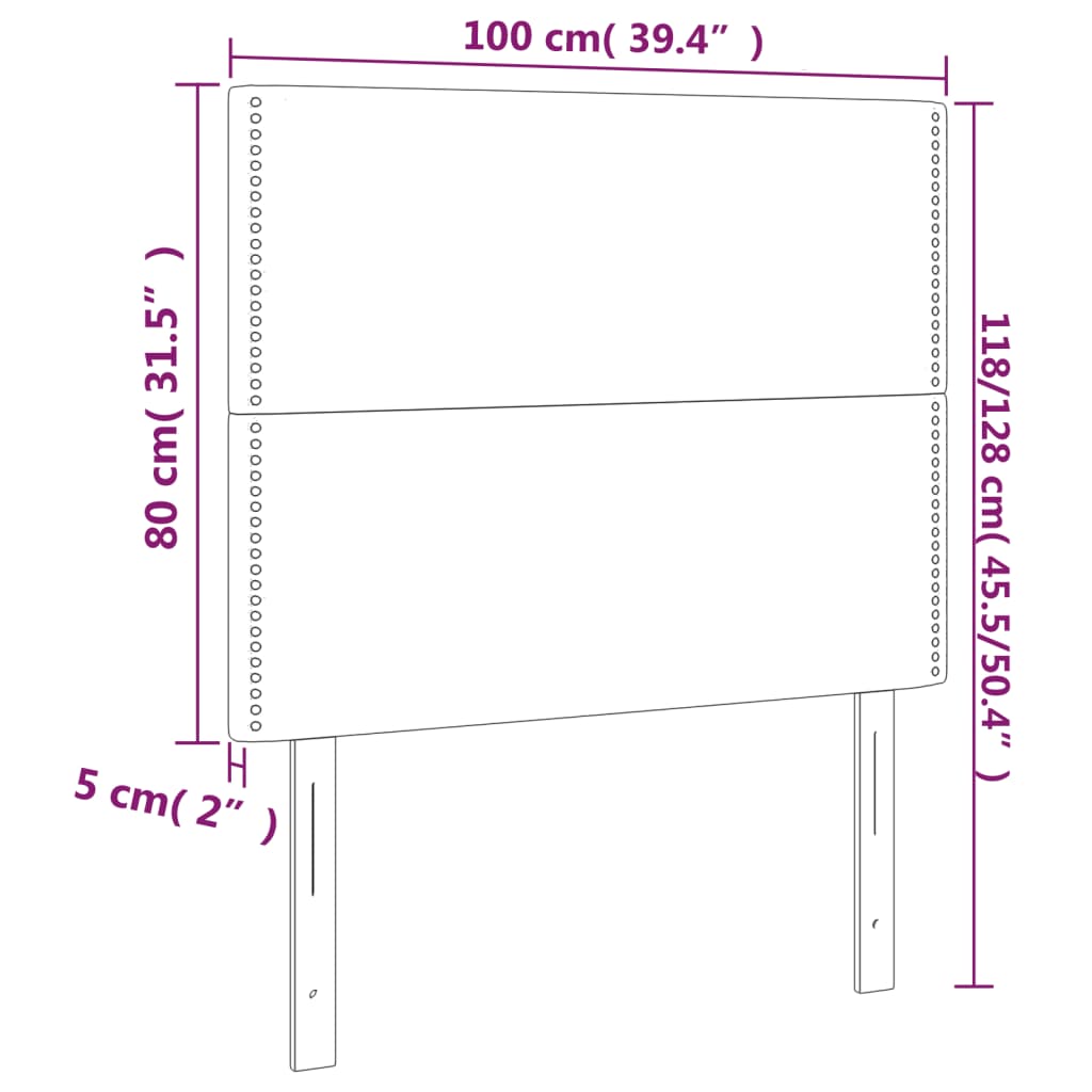 Uzglavlje crno 100x5x118/128 cm umjetna koža
