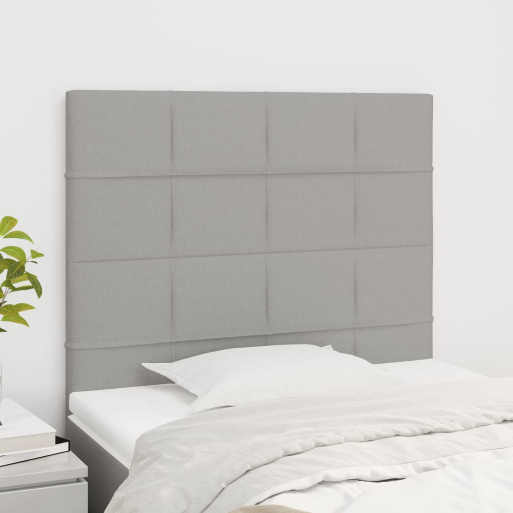 Uzglavlje svijetlosivo 90x5x118/128 cm tkanina