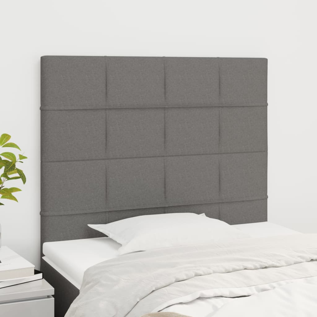 Uzglavlje tamno sivo 100x5x118/128 cm tkanina