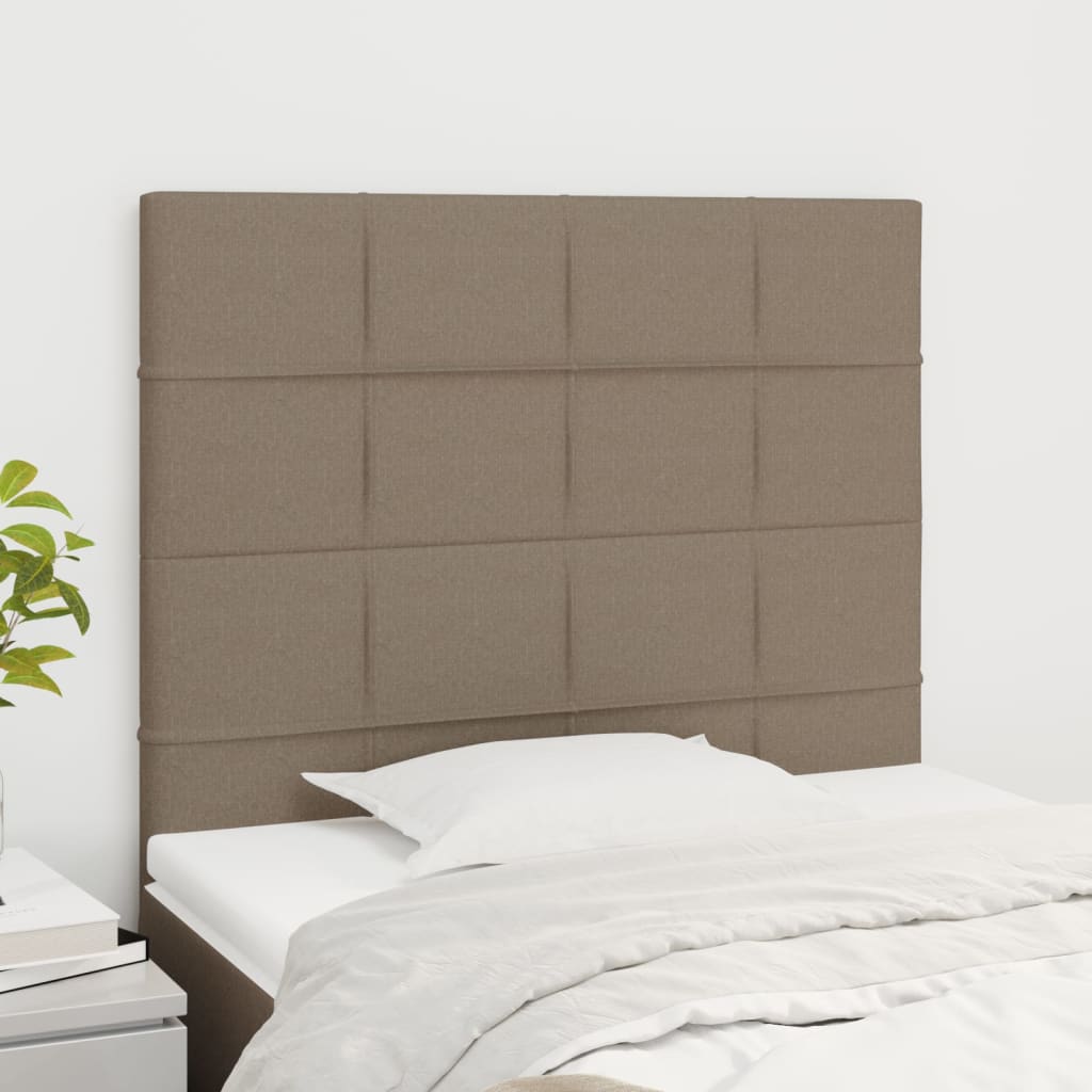 Uzglavlje boje taupe 100x5x118/128 cm tkanina