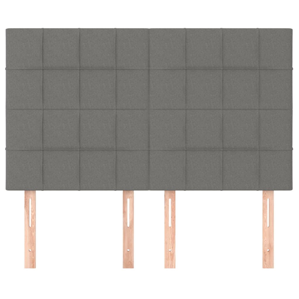 Uzglavlje tamno sivo 144x5x118/128 cm tkanina