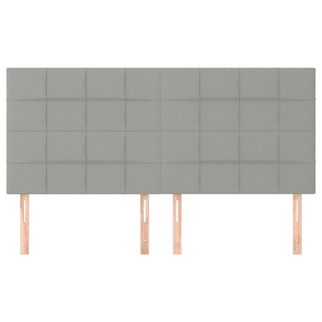 Uzglavlje svijetlosivo 160x5x118/128 cm tkanina