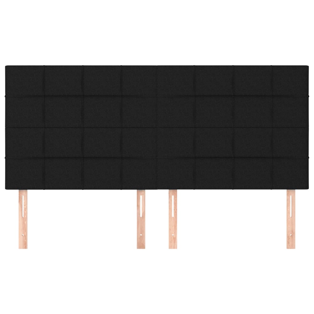 Uzglavlje Crno 160x5x118/128 cm Tkanina