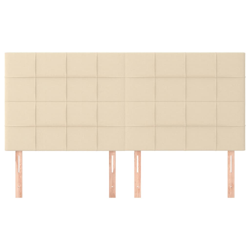 Uzglavlje krem boje 160x5x118/128 cm tkanina