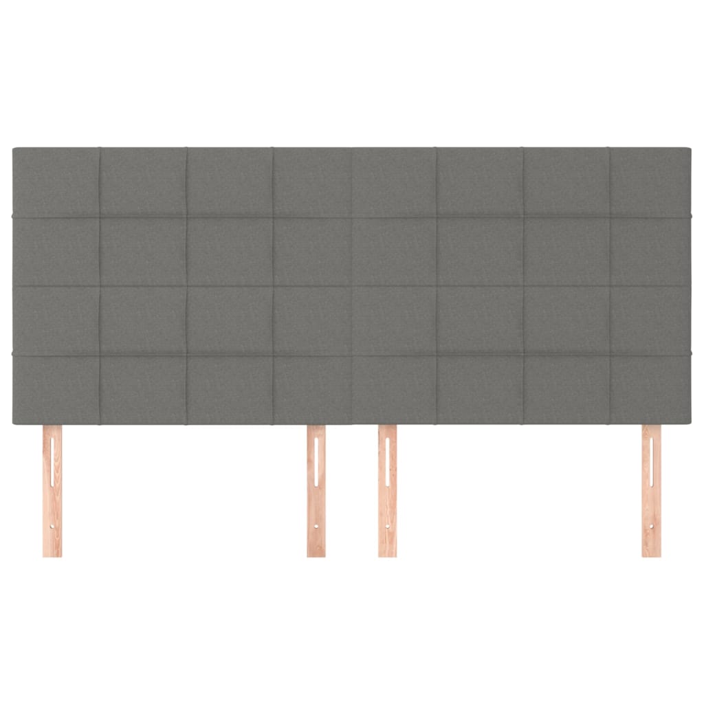 Uzglavlje tamno sivo 200x5x118/128 cm tkanina