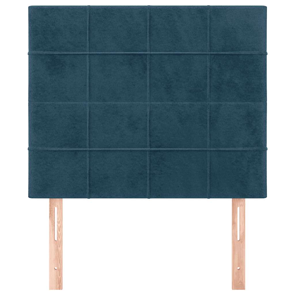 Uzglavlje tamnoplavo 80x5x118/128 cm baršunasto