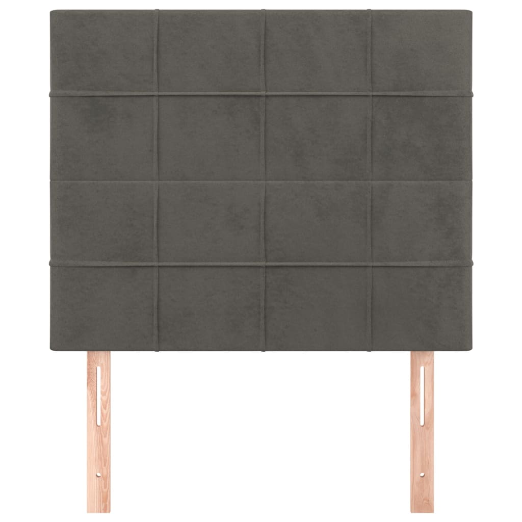 Uzglavlje tamno sivo 90x5x118/128 cm baršunasto