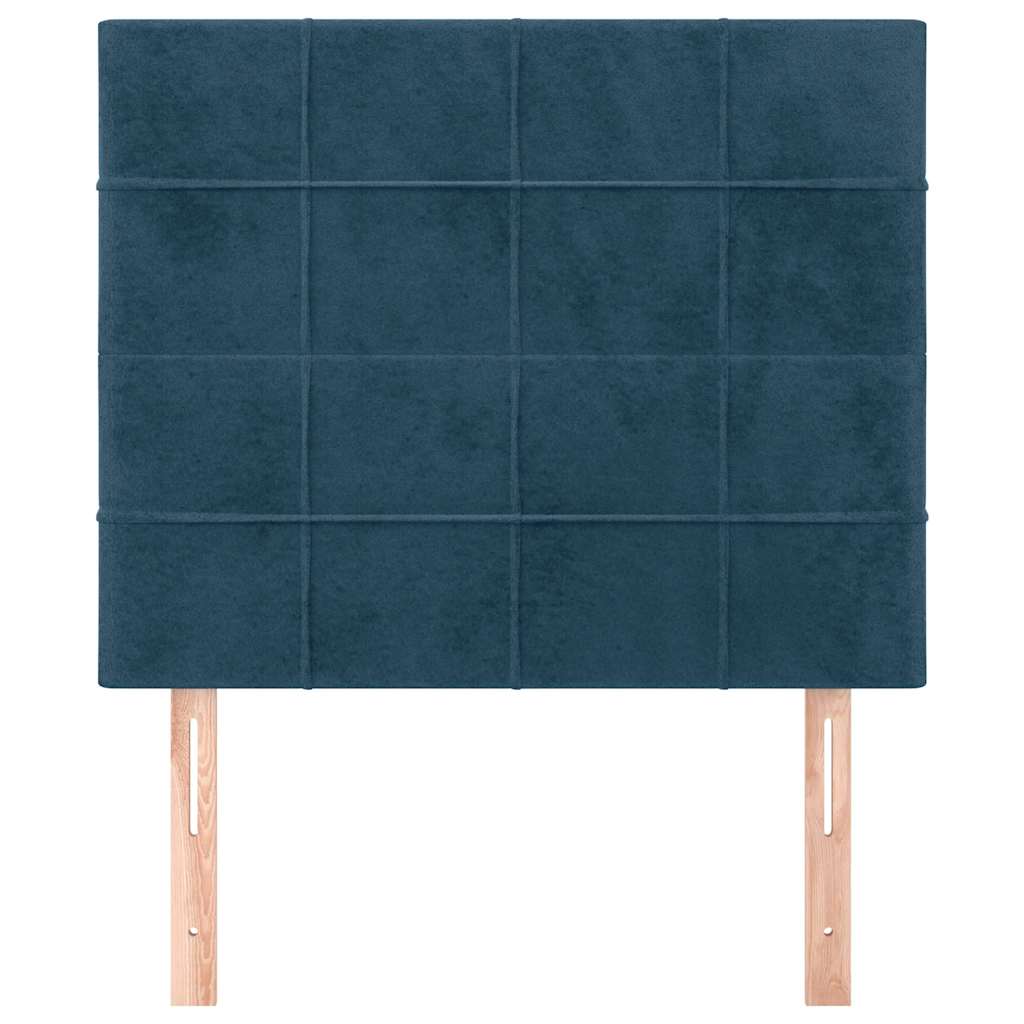 Uzglavlje tamnoplavo 90x5x118/128 cm baršunasto