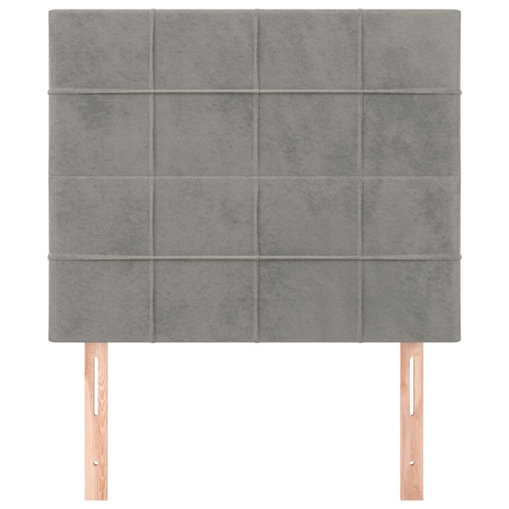 Uzglavlje svijetlosivo 100x5x118/128 cm baršunasto