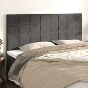 Uzglavlje tamno sivo 160x5x118/128 cm baršunasto