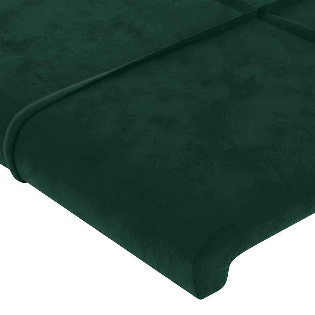 Uzglavlje tamnozeleno 180x5x118/128 cm baršunasto