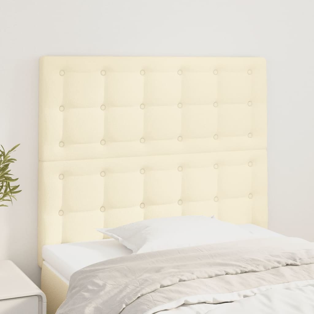Uzglavlje krem boje 80x5x118/128 cm umjetna koža