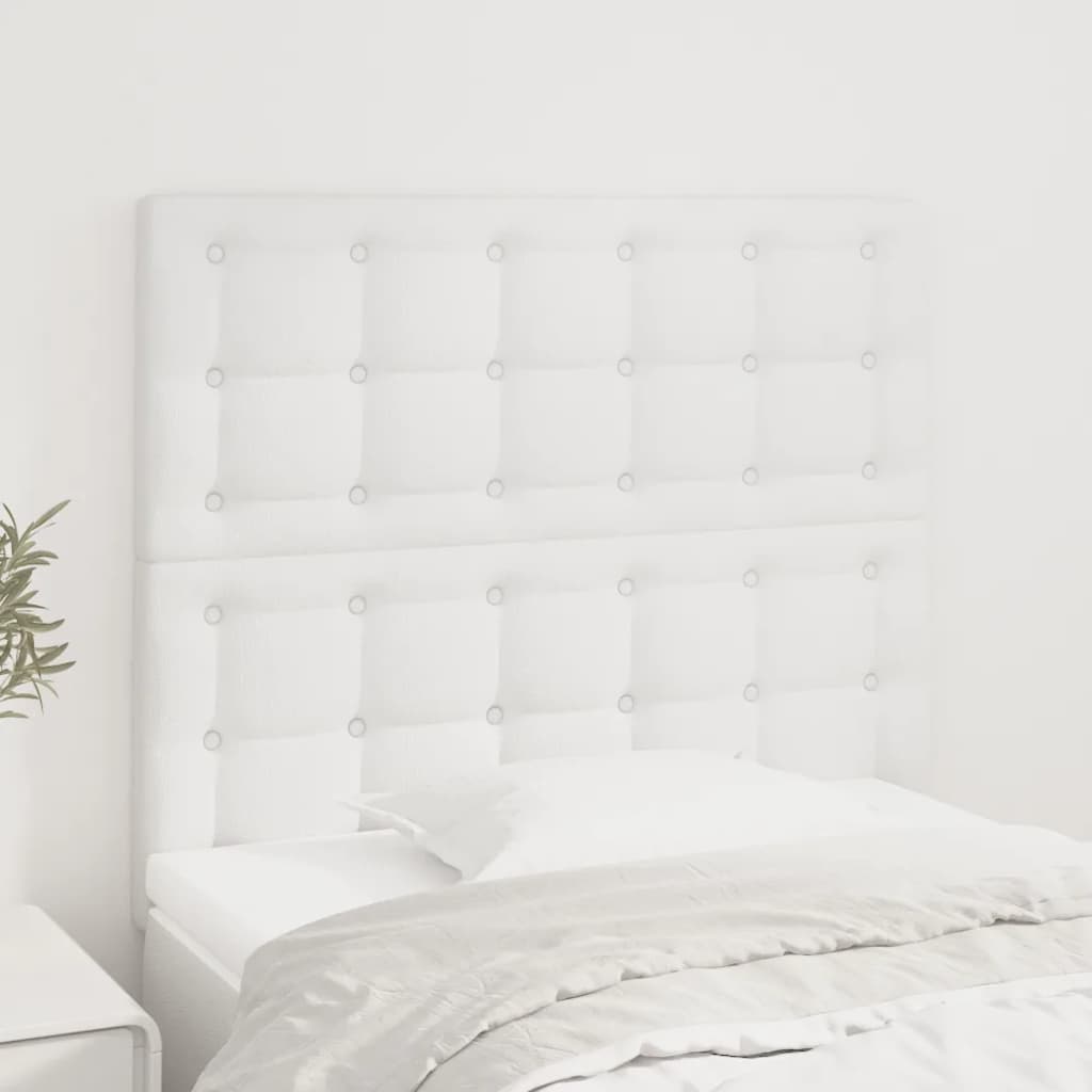 Uzglavlje Bijelo 90x5x118/128 cm Imitacija kože