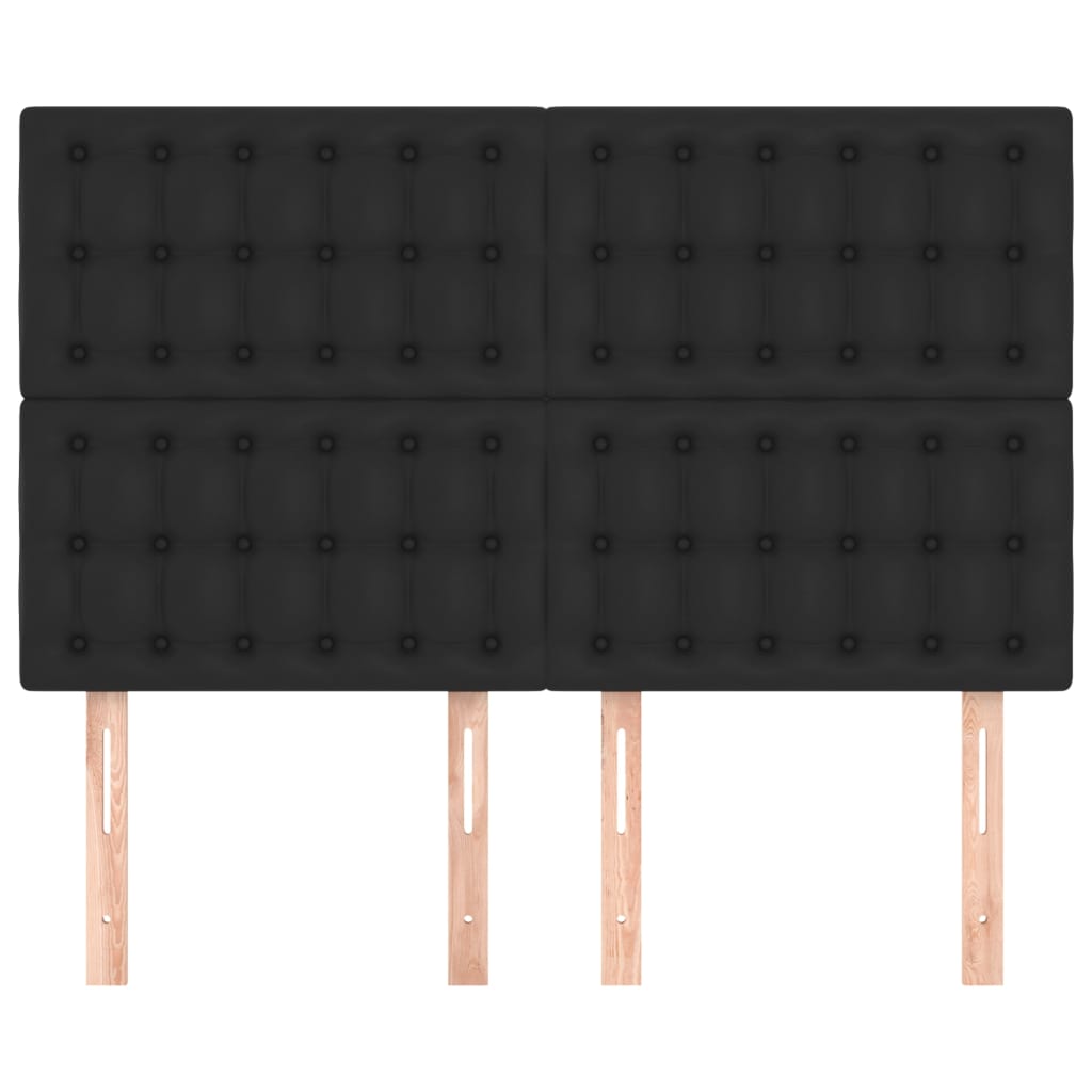 Uzglavlje crno 144x5x118/128 cm umjetna koža