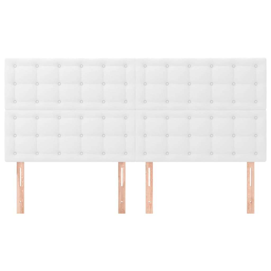 Uzglavlje Bijelo 160x5x118/128 cm Imitacija kože