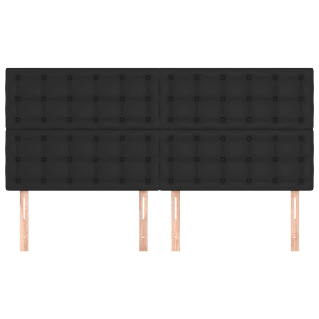 Uzglavlje crno 180x5x118/128 cm umjetna koža
