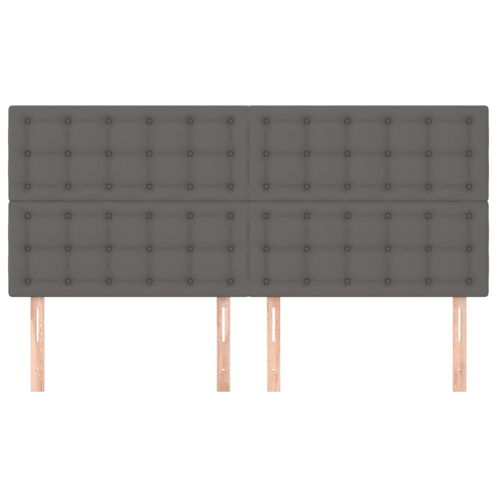 Uzglavlje sivo 180x5x118/128 cm umjetna koža