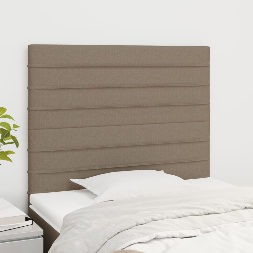 Uzglavlje boje taupe 80x5x118/128 cm tkanina