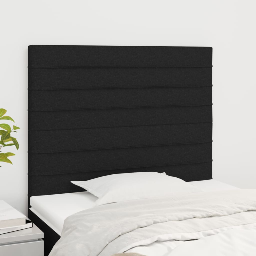 Uzglavlje crno 100x5x118/128 cm tkanina
