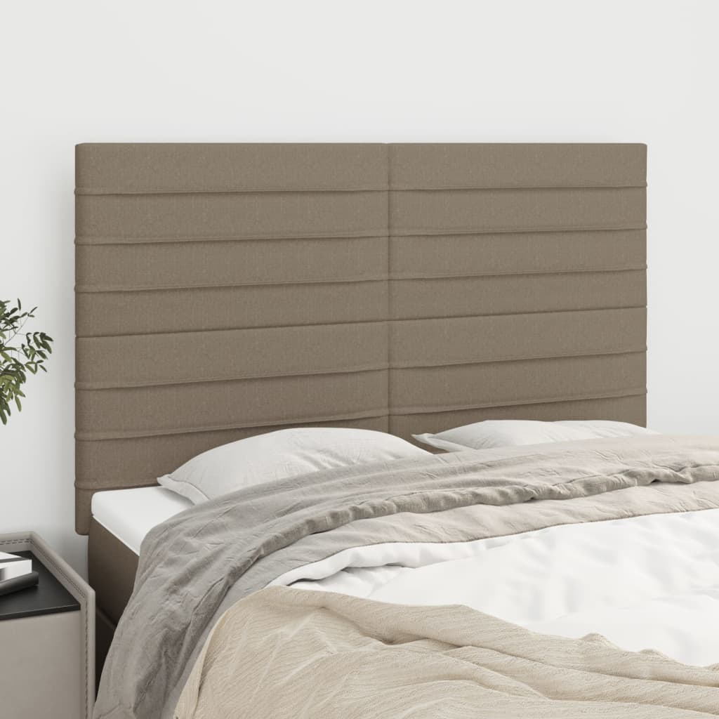 Uzglavlje boje taupe 144x5x118/128 cm tkanina