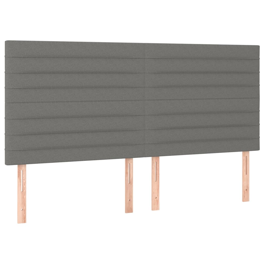 Uzglavlje tamno sivo 160x5x118/128 cm tkanina