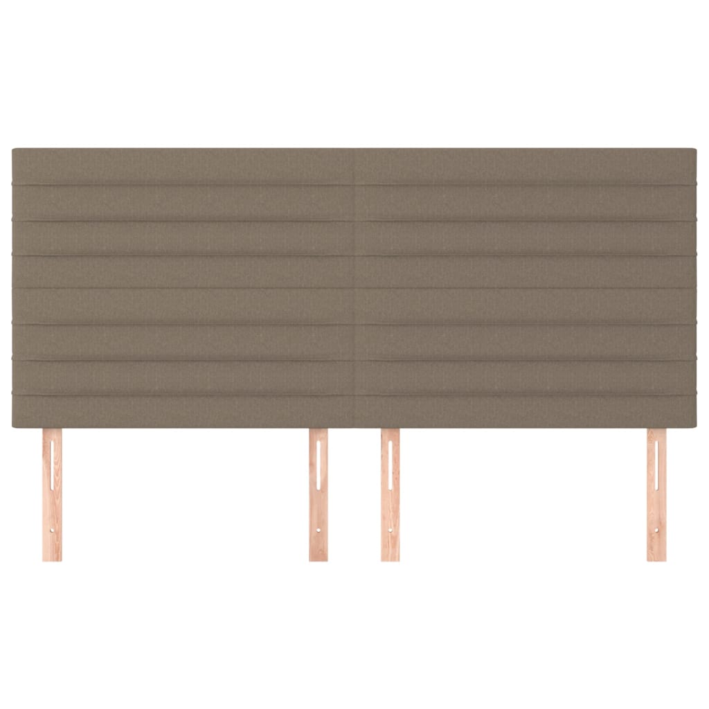 Uzglavlje boje taupe 160x5x118/128 cm tkanina