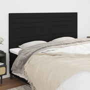 Uzglavlje Crno 180x5x118/128 cm Tkanina
