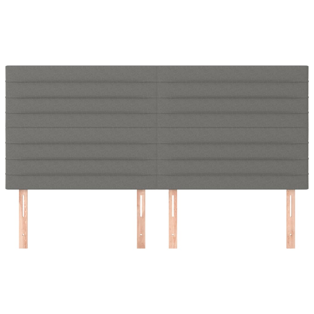 Uzglavlje tamno sivo 200x5x118/128 cm tkanina