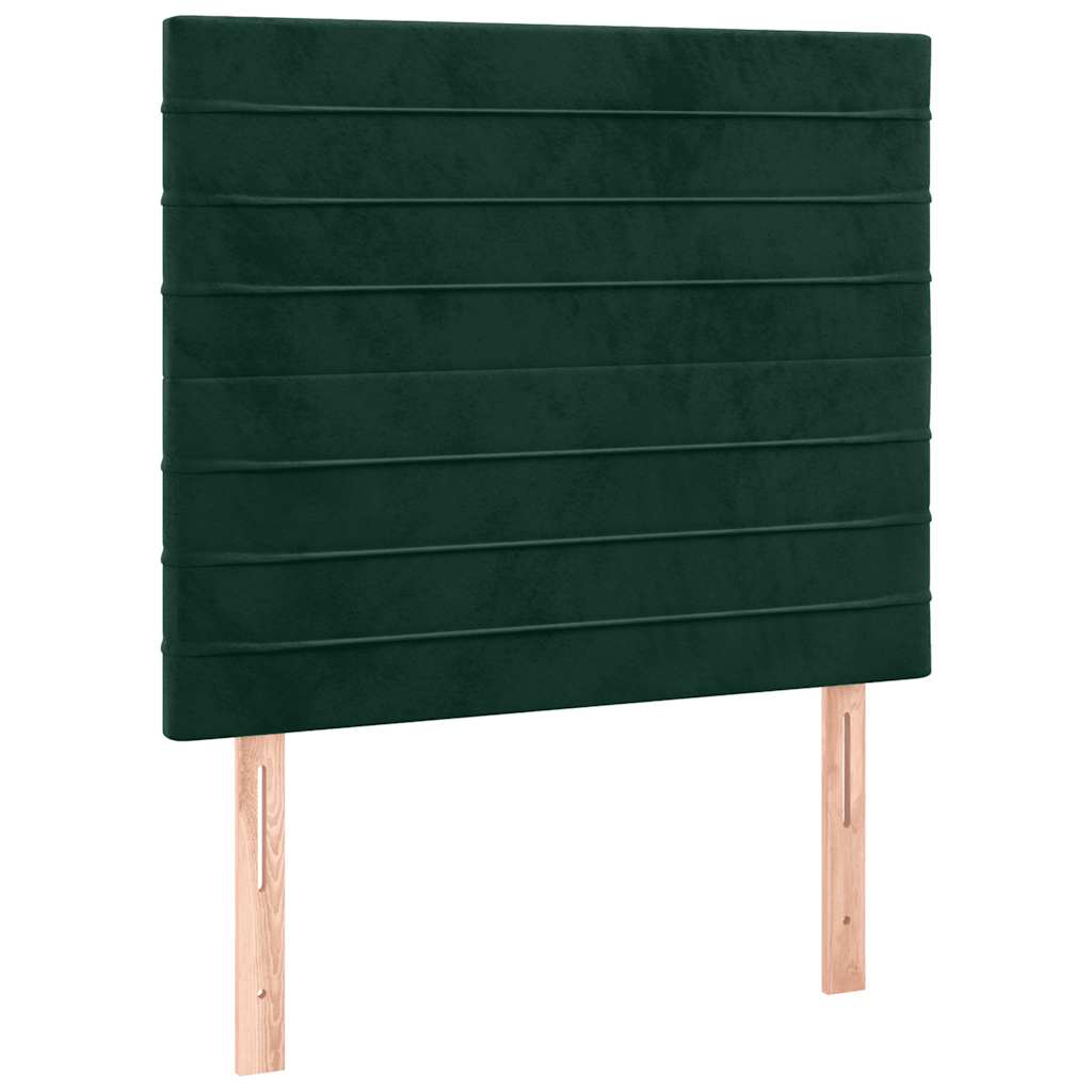 Uzglavlje tamnozeleno 90x5x118/128 cm baršunasto