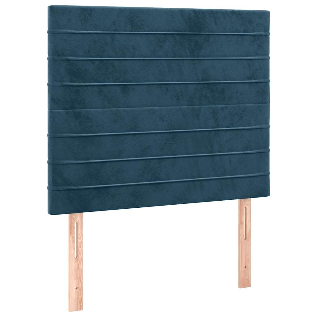 Uzglavlje tamnoplavo 90x5x118/128 cm baršunasto